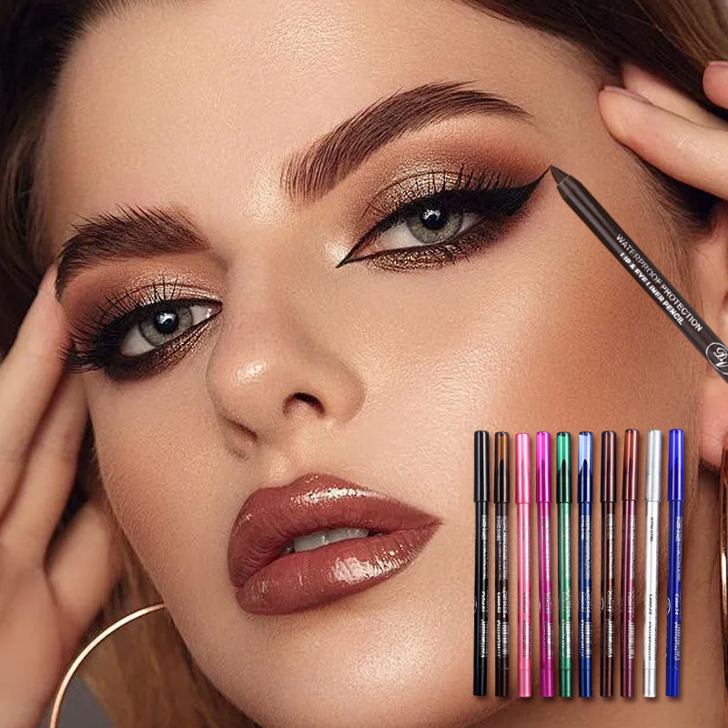 10 färgade gelpennor för eyeliner