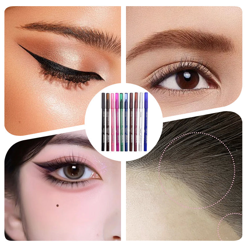 10 färgade gelpennor för eyeliner