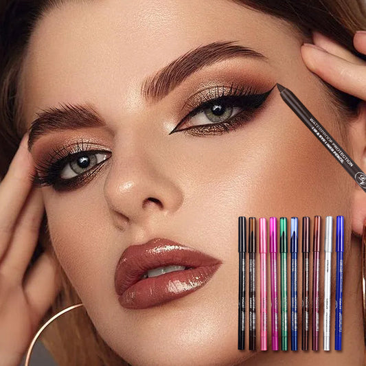 10 färgade gelpennor för eyeliner